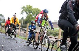 Group of cyclists