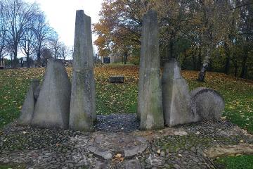 Stone display at Wharton Park