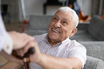 Elderly gentleman smiling