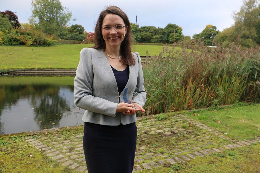 Marion Ingleby with Digital and Data Award