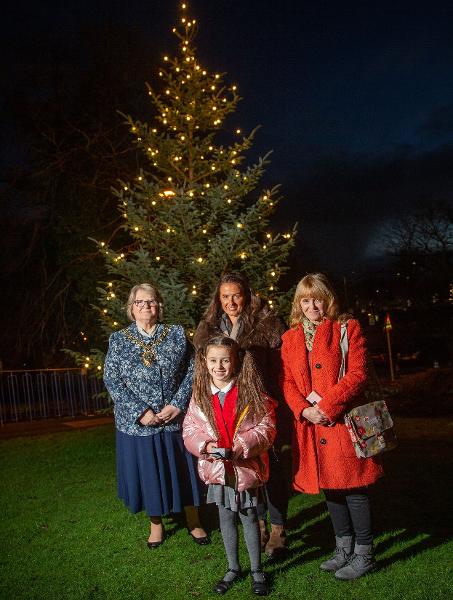 Cllr Beaty Bainbridge, Chair of Durham County Council and Israelia with her mam and grandma