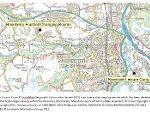 Location map of Roseberry and Riverside outdoor sporting facilities showing ROSEBERRY PLAYING FIELDS, Newfield, Pelton Chester-le-Street, DH2 1NW and RIVERSIDE SPORTS PAVILION, Riverside South, Chester-le-Street, DH3 3SJ. Map has copyright.