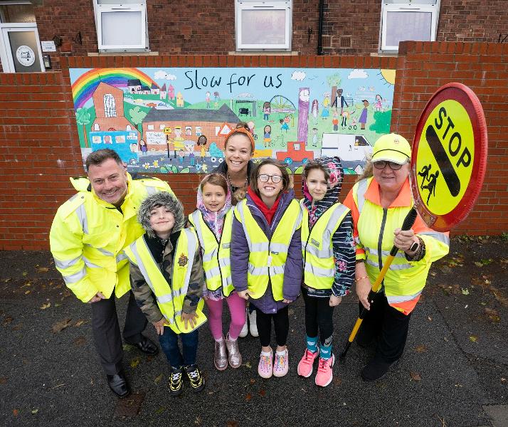 St Bede's road safety mural