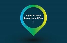 Rights of Way Improvement Plan 4 on blue background