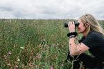 Countryside Ranger amongst the wild flowers Hardwick Park, Sedgefield