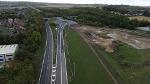 View south along the new A1018 link road Leading up to the new roundabout