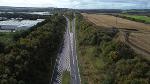 View south from Ryhope roundabout Newly converted section of A1018 southbound to two-way carriageway