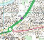 A690 approaching Gilesgate roundabout map